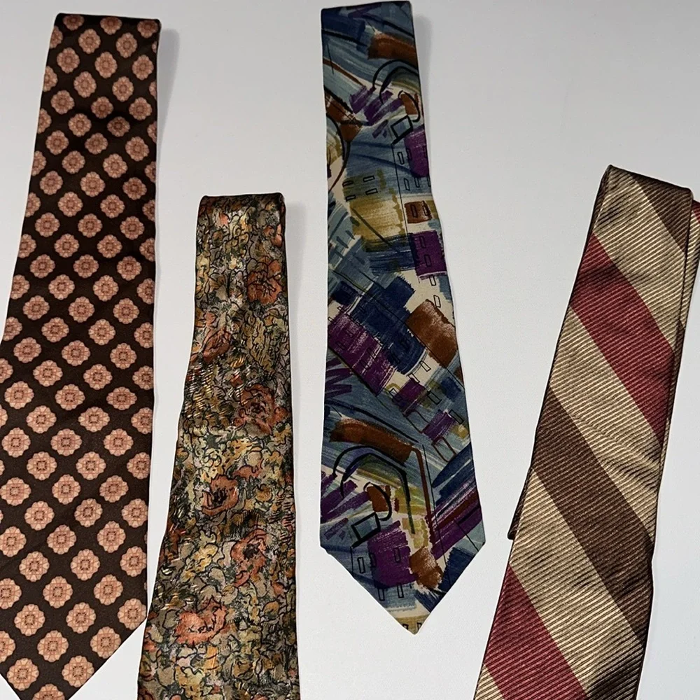 4 MENS VINTAGE TIES
